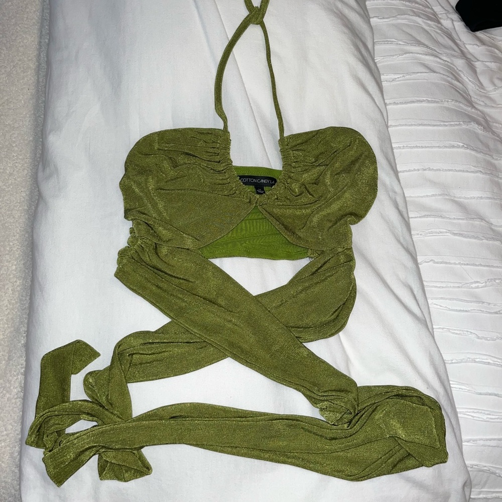 Green wrap top